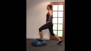 All Care Physio  BalanceProprioception  Bosu Lunge [upl. by Aicirtam492]