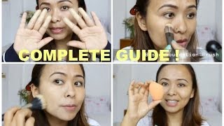 How To Apply Liquid Foundation Fingers Brushes and Sponge  Complete Demo  TiTis Corner [upl. by Odey]