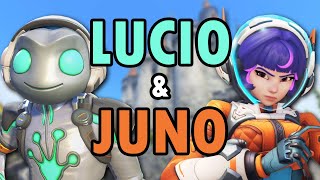 Lucio amp Juno Main Gameplay on Eichenwalde  Overwatch 2 [upl. by Yecies]