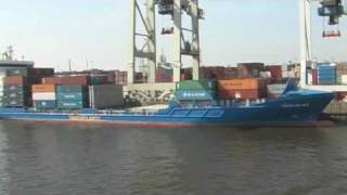 Containerschiff MS quotANNALANDquot  Einlaufen Hamburg 5 [upl. by Amerak]