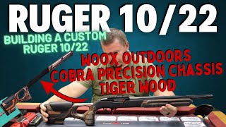 Custom Ruger 1022 Chassis Upgrade  Woox Cobra Precision Tiger Wood Stock Chassis [upl. by Nnilsia]