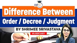 Difference between Decree Order and Judgment  CPC  Judiciary exam [upl. by Roby356]