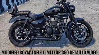 Detailed Video Modified RE Meteor 350 Fireball with Custom Parts and Accessories [upl. by Jane]