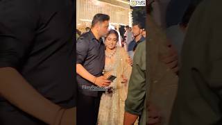 KeerthySuresh and Director VamshiPaidipally Spotted at ShravyaVarma Wedding [upl. by Ahsiled]