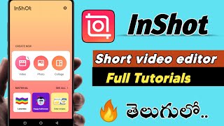 InShot video editor telugu  InShot full tutorials in Telugu  how to use InShot editor app [upl. by Kunz]