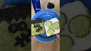 Frankenstein avocado toasts and skull toast with cream cheese🧟‍♂️ [upl. by Sakmar]