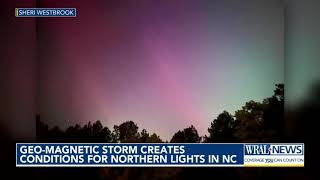 Very unusual Rare solar event fills NC skies with dazzling Northern Lights [upl. by Jessy]