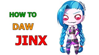 Draw Jinx  How to Draw and Paint Jinx [upl. by Bob]