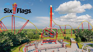 SIX FLAGS All 2024 Additions NEW Rides Roller Coasters Experiences [upl. by Edurtreg]