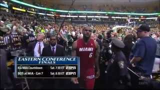 Accident on Game 6 NBA Finals Playoffs ECF Celtics fan throw Beer on Lebron James [upl. by Htiffirg986]