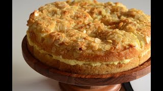 Bienenstich Recipe in English  Authentic German Bee Sting Cake [upl. by Anib]