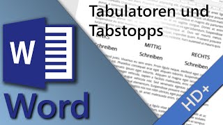 Word Tabulatoren und Tabstopps rechtsbündig und andere Ausrichtungen [upl. by Higinbotham]