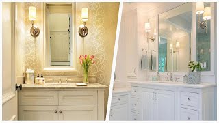 75 All Cabinet Styles Beige Powder Room Design Ideas Youll Love 💎 [upl. by Nnyledam]