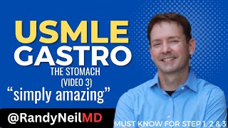 USMLE STEP 1 GASTRO  STOMACH w Questions [upl. by Tamer484]