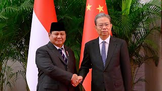 Pertemuan Bilateral Presiden Prabowo dengan Zhao Leji Beijing 9 November 2024 [upl. by Cathee]