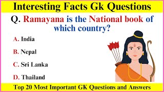 Top 20 Gk Questions and Answers  Interesting General Knowledge  Gk GS  Gk in English [upl. by Caneghem910]