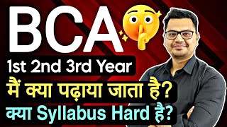 BCA Full Syllabus 2024  BCA Course Details in Hindi  By Sunil Adhikari [upl. by Dijam]