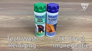 Hoe je jouw waterdichte kleding schoon en waterafstotend houdt met Nikwax Tech Wash en TX Direct [upl. by Zachary]