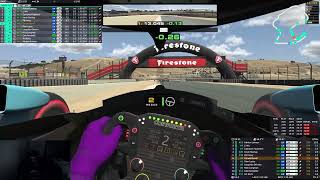 iRacing  Indycar  Laguna seca Last to [upl. by Nyrok]