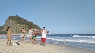 Fun Day Dancing At Leme Beach Brazil 🇧🇷 [upl. by Ruzich809]