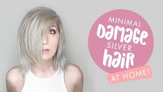 DIY Silver Hair AT HOME with Minimal Damage  DIY Toner [upl. by Aitret817]