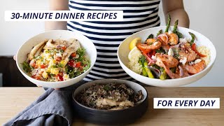 3 Healthy 30 Minute Dinner Recipes [upl. by Leoni]