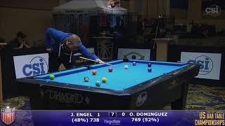 2017 US Bar Table Championships 10Ball Jesse Engel vs Oscar Dominguez [upl. by Rimidalg726]