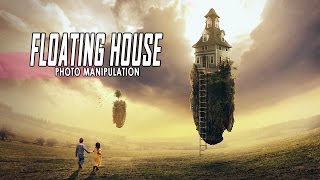 Photoshop Manipulation Tutorial Floating House [upl. by Nollek]