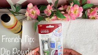 DIY Kiss Dip Powder Nail Kit  French Tip Manicure [upl. by Alleber]