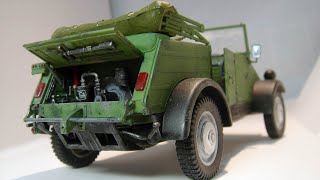 Hasegawa 124 1940 Kubelwagen Type 82 Scale Model Car [upl. by Stralka936]