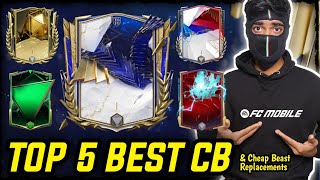 Top 5 Best Center Backs in Fc Mobile amp Their Cheap Beast Replacement fcmobile [upl. by Crissy252]