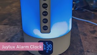 Juylux Alarm Clock Night Light Bluetooth Speaker  Juylux Bedside Lamp [upl. by Amron]