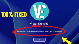 The referenced account is currently locked out and may not be logged on to in Windows 11  10 Fix ✅ [upl. by Nodnart]