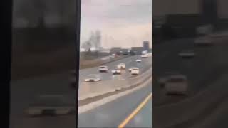 Durham police chase on wrong side of highway 401 in Whitby April 29th 2024 [upl. by Kitty]