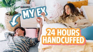 HANDCUFFED TO MY EX FOR 24 HOURS sleeping together lol [upl. by Ydnic]