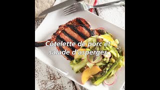 Côtelette de porc du Québec et asperges  Recette de Max lAffamé [upl. by Bruno]