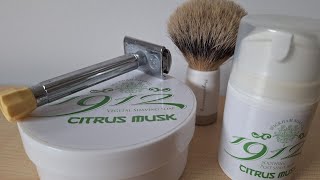 021 Merkur Progress 510 Wickham Citrus Musk Shaving Soap ampamp Balm Royal Shaving Silvertip Brush [upl. by Auqinaj]