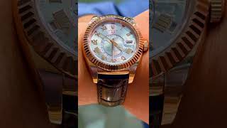 Just In Rolex SkyDweller in Rose Gold with a Sundust Dial rolex luxurywatches watchoftheday [upl. by Nnorahs]