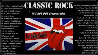 Classic Rock  Best Classic Rock 70s 80s 90s  The Rolling Stones Dire Straits The Hollies ELO [upl. by Natrav968]