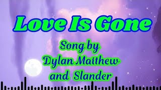 Love is Gone Song Lyrics Dylan Matthew and SLANDER Acoustic [upl. by Ellerehc]