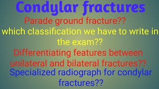 Condylar fractures  anatomy fracture patterns classification clinical features and diagnosis [upl. by Hareehat420]