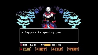 Sparing Papyrus on Genocide  Undertale Bits and Pieces [upl. by Zingale274]