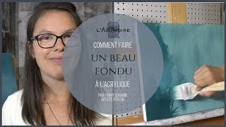 Comment faire un fondu à lacrylique technique humide sur humide cours gratuit [upl. by Lemrahs]