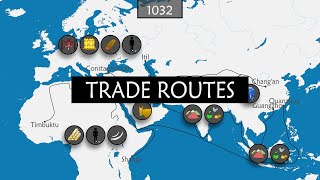 History of the Major Trade Routes  Summary on a Map [upl. by Stanleigh]