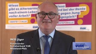 Willi Jäger Vorsitzender des VdK RheinlandPfalz Was wollen wir mit Rentefüralle [upl. by Neersin]