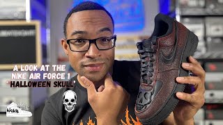 A look at the Nike Air Force 1  Halloween Skull [upl. by Owens]