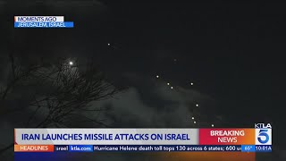 Iran launches missile attack on Israel [upl. by Ahseined]