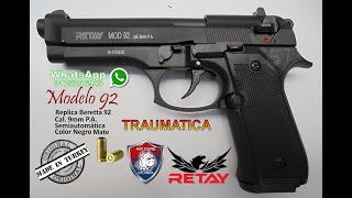 Pistola Traumatica Retay Modelo 92 Arme Desarme y Ensayo WhatsApp 3125286943 Airguns Colombia [upl. by Elohcin]