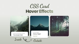 CSS Card Hover Effects  HTML amp CSS [upl. by Ixel782]