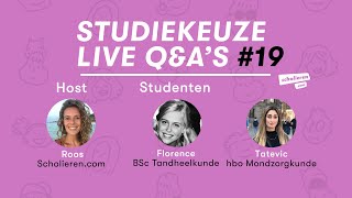 Studiekeuze live QampAs 19  Hbo Mondzorgkunde amp BSc Tandheelkunde [upl. by Debee344]